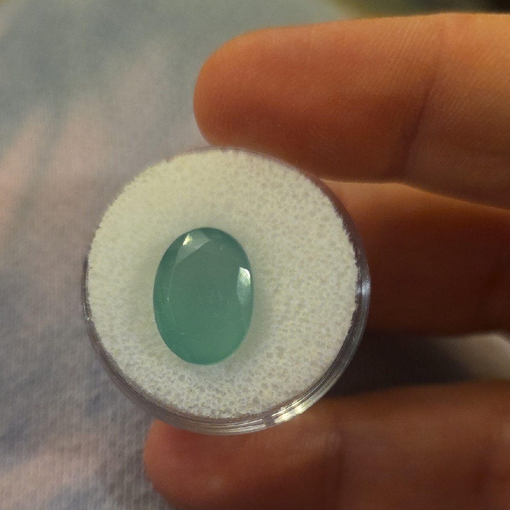 Approximatley 6.85 Ct Green Jade Loose Gemstone